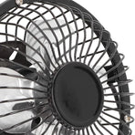 USB Desk Fan 4 Inch Metal Frame Black Portable Table Fan, 1 Piece