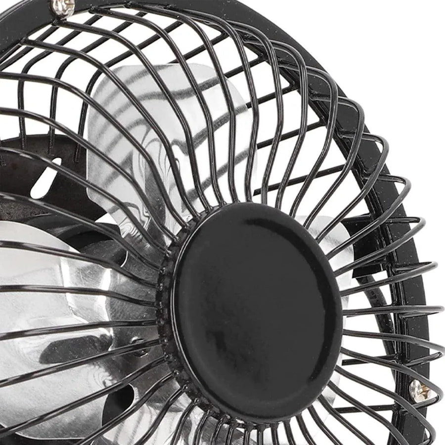 USB Desk Fan 4 Inch Metal Frame Black Portable Table Fan, 1 Piece