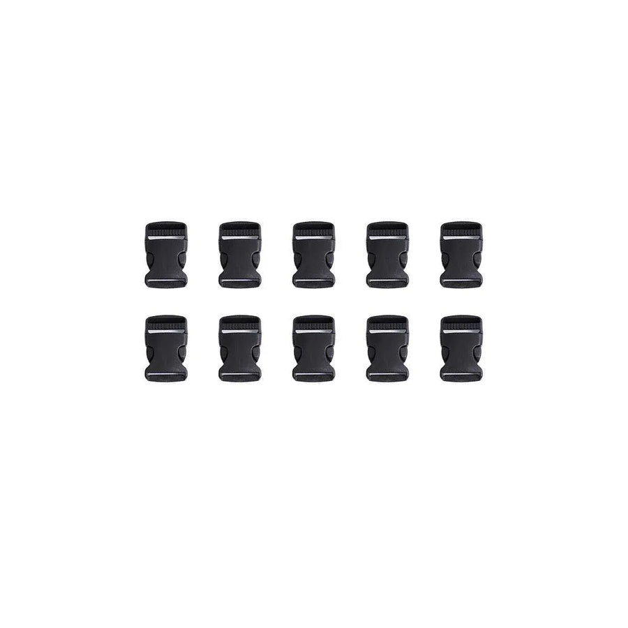 10pcs Black Plastic Buckle Clips for School Bag Backpack Strap Multifunctional - 32mm