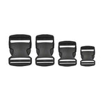 10pcs Black Plastic Buckle Clips for School Bag Backpack Strap Multifunctional - 32mm