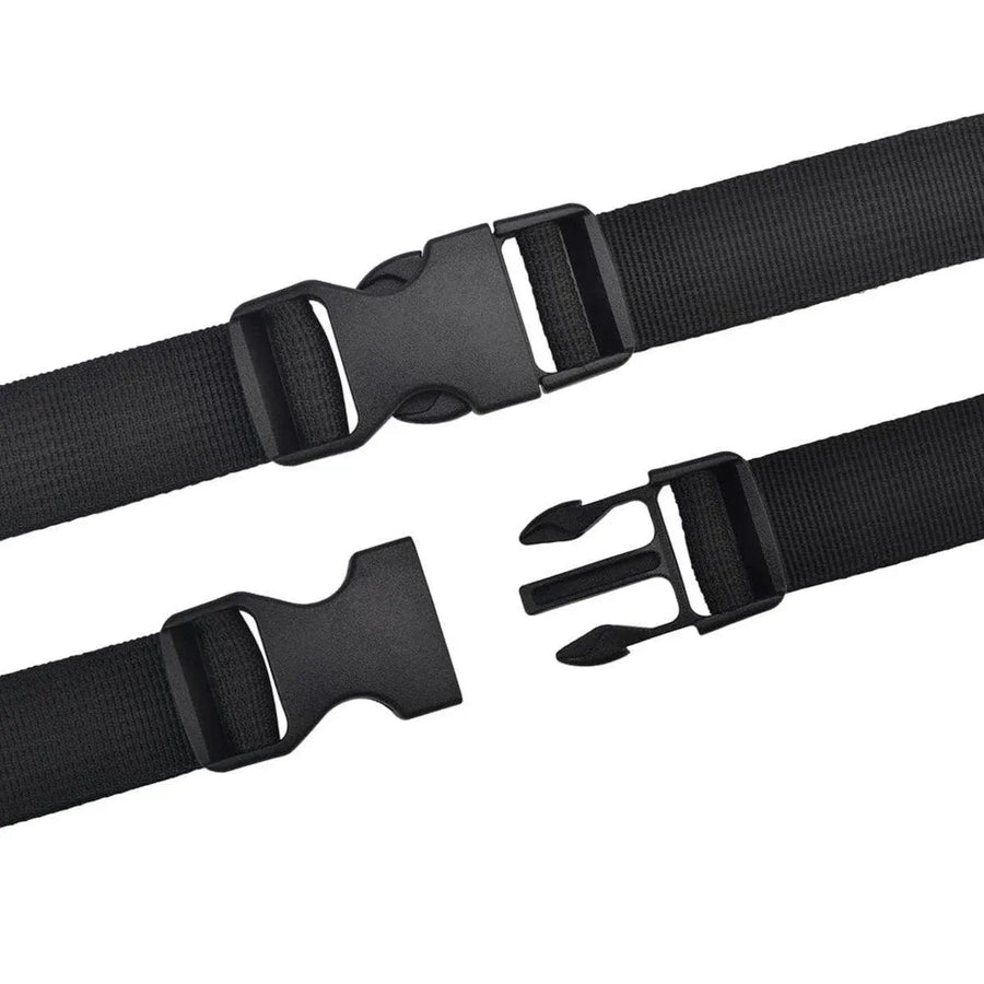 10pcs Black Plastic Buckle Clips for School Bag Backpack Strap Multifunctional - 32mm