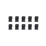 10pcs Black Plastic Buckle Clips for School Bag Backpack Strap Multifunctional - 38mm
