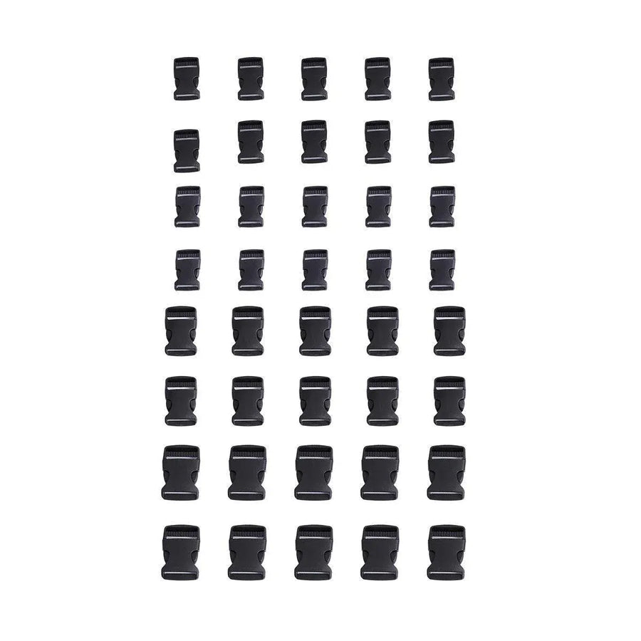 10pcs Black Plastic Buckle Clips for School Bag Backpack Strap Multifunctional - 38mm