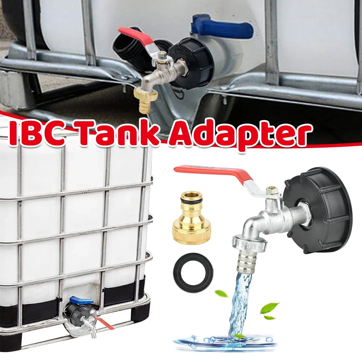 Water Tank Adapter Connector Hose Pipe Fitting Garden Tap Fuel Converter Use