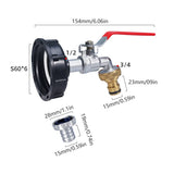 Water Tank Adapter Connector Hose Pipe Fitting Garden Tap Fuel Converter Use - Side View