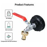 Water Tank Adapter Connector Hose Pipe Fitting Garden Tap Fuel Converter Use - Extra Image