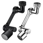 Multifunction Mechanical Arm Faucet Extender Rotatable Sink Tap Adapter Joint - Silver