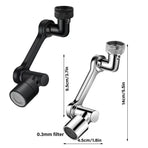 Multifunction Mechanical Arm Faucet Extender Rotatable Sink Tap Adapter Joint - Silver