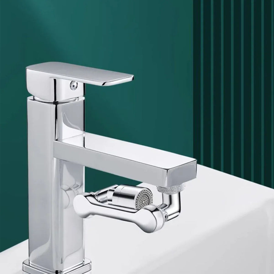 Multifunction Mechanical Arm Faucet Extender Rotatable Sink Tap Adapter Joint - Silver