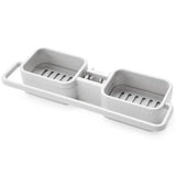 Kitchen  Faucet  Holder  Soap Sponges Caddy Organizer Storage Rack Sink Basket - Front View