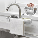 Kitchen  Faucet  Holder  Soap Sponges Caddy Organizer Storage Rack Sink Basket