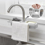 Kitchen  Faucet  Holder  Soap Sponges Caddy Organizer Storage Rack Sink Basket