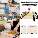 3PCS Wheat Straw Cutting Board Kitchen Chopping Board for Vegetables Meat Fruit