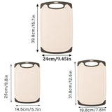3PCS Wheat Straw Cutting Board Kitchen Chopping Board for Vegetables Meat Fruit - Side View