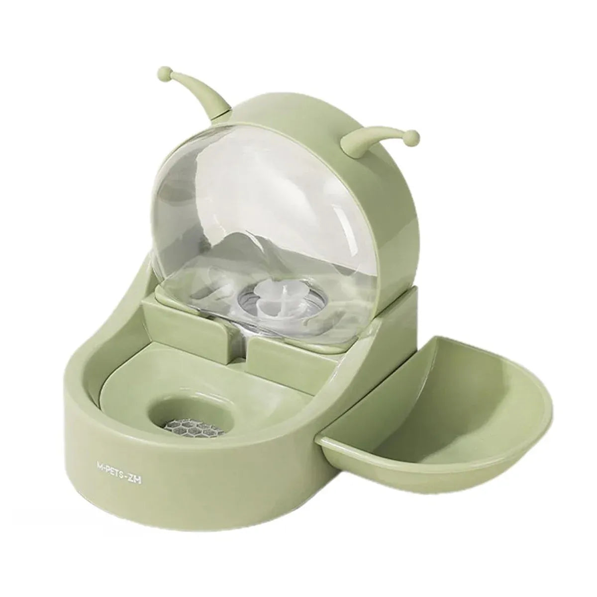 2.2L Large Capacity Pet Water Fountain with Food Bowl Auto Circulation Filtered