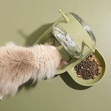 2.2L Large Capacity Pet Water Fountain with Food Bowl Auto Circulation Filtered - Top-Down View