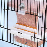 1 pc Automatic Bird Feeder Bird Feeder Cage Accessories Automatic Feed Cage - 425g - Rear View