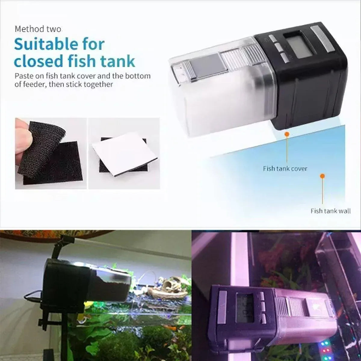Automatic Fish Feeder Intelligent Timing Aquarium Large Capacity Food Dispenser