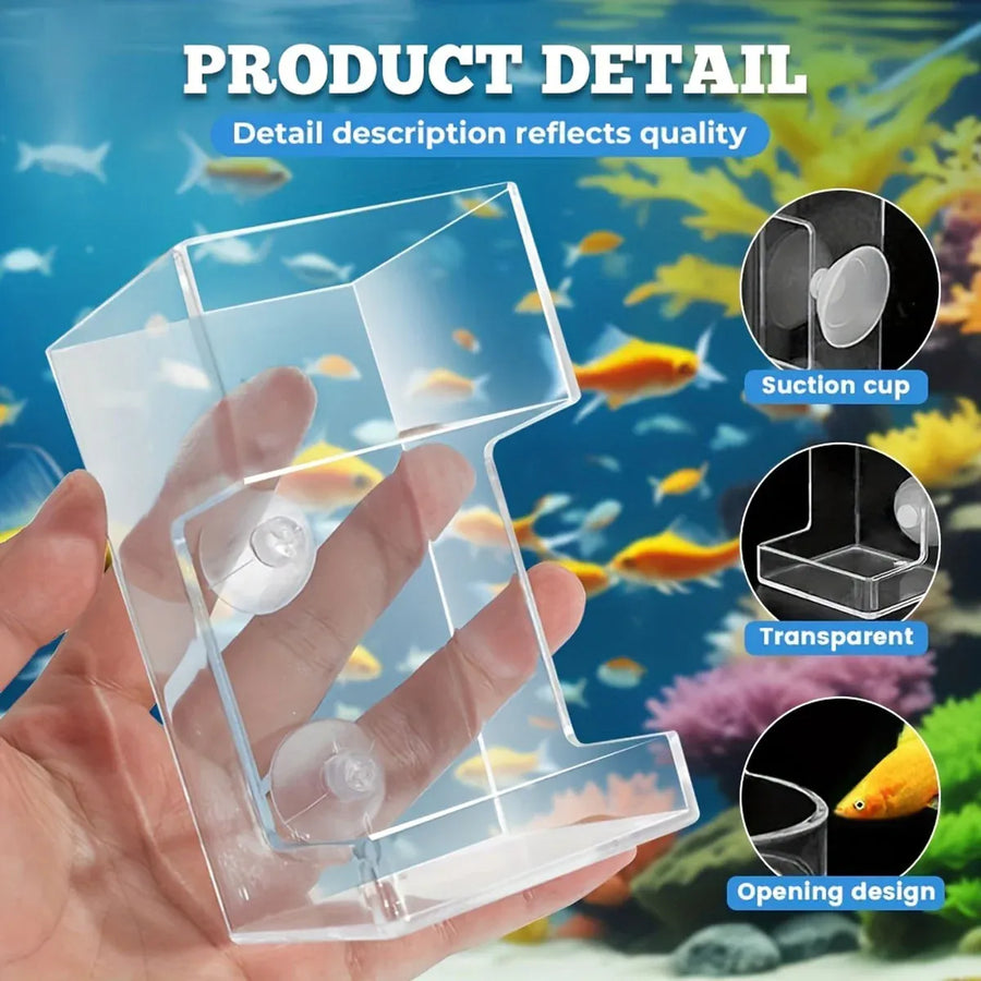 Fish Food Feeding Ring Floating Dispenser Ring Suspension Frame Aquarium Feeder - Square