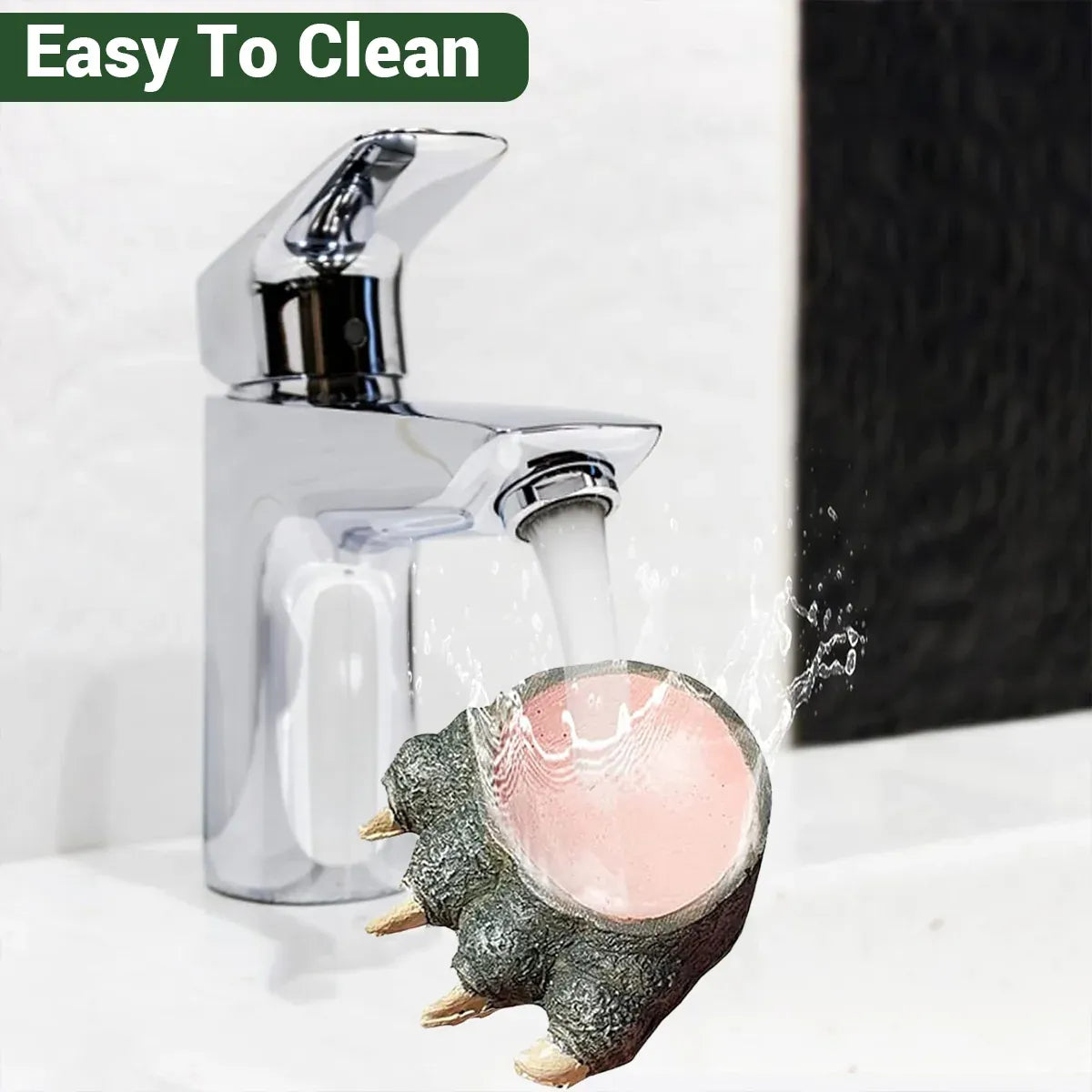 Lizard Claw Shaped Pet Food Water Bowl Durable Resin Non Slip