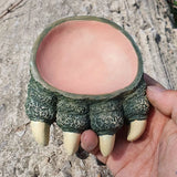 Lizard Claw Shaped Pet Food Water Bowl Durable Resin Non Slip - Extra Image