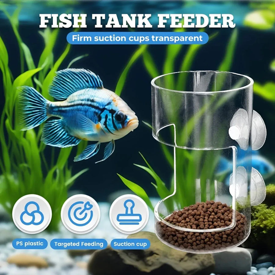 Fish Food Feeding Ring Floating Dispenser Ring Suspension Frame Aquarium Feeder - Round