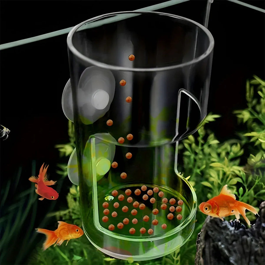 Fish Food Feeding Ring Floating Dispenser Ring Suspension Frame Aquarium Feeder - Round