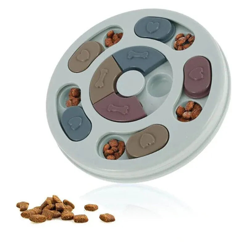 Dog Treat Dispenser Puppy Feeder Puzzle Game Interactive Toy Pet Training Supply - Pink