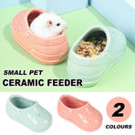 Tumble-Proof Non-Slip Hamster Food Bowl Hedgehog Feeder Squirrel Dish Plate - Pink