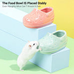 Tumble-Proof Non-Slip Hamster Food Bowl Hedgehog Feeder Squirrel Dish Plate - Pink