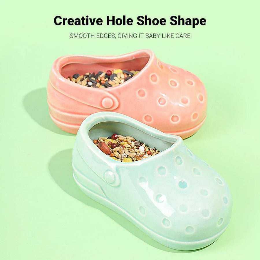 Tumble-Proof Non-Slip Hamster Food Bowl Hedgehog Feeder Squirrel Dish Plate - Pink