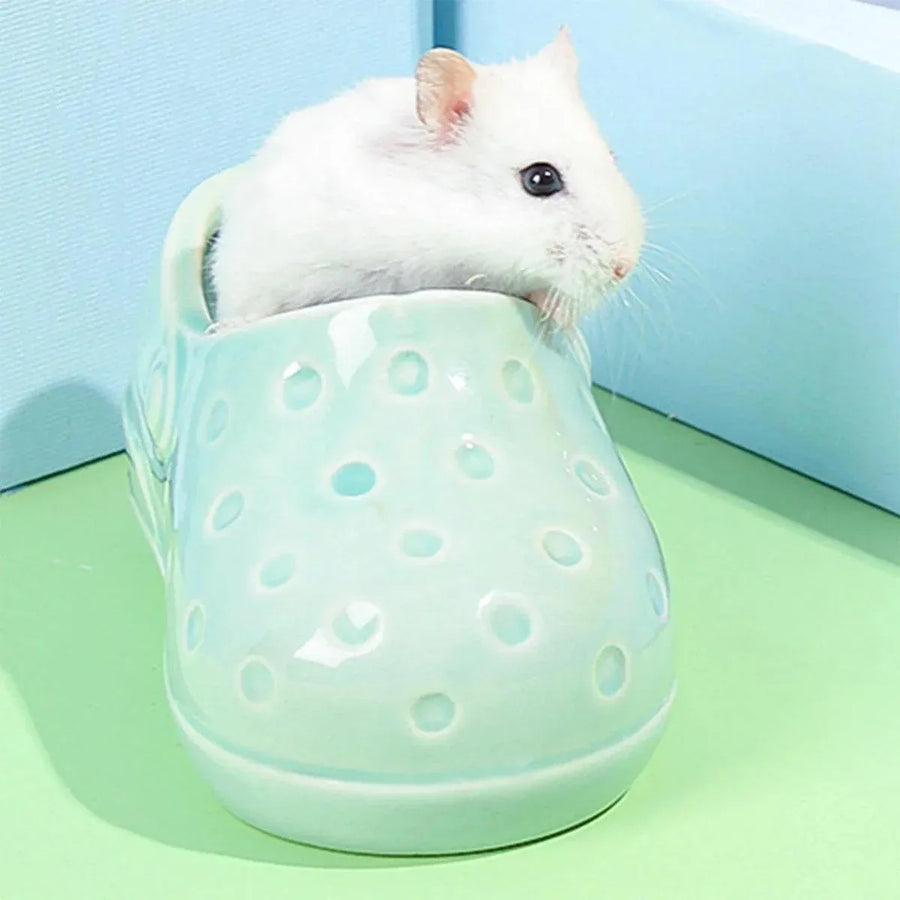 Tumble-Proof Non-Slip Hamster Food Bowl Hedgehog Feeder Squirrel Dish Plate - Pink