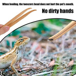 1-Piece 16.5 cm Curved Reptile Feeding Tweezers