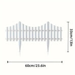 White Garden Edging Fence Panels 60 x 33 cm - 12 Pieces
