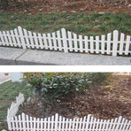 White Garden Edging Fence Panels 60 x 33 cm - 12 Pieces