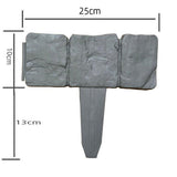 20pcs Garden Fence Edging Plastic Lawn Border for Outdoor Yard Flower Bed - Black - Top-Down View