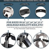 Mountain Bike Fenders Bicycle Mudflaps Rain Guard Splash Guard for Bike Wheels - Low Angle
