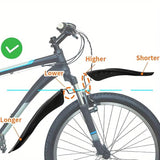 Mountain Bike Fenders Bicycle Mudflaps Rain Guard Splash Guard for Bike Wheels - Extra Image