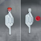2Pcs Fermenter Airlock S Bubble Type Air Lock Home Brew Beer Wine - 45-Degree Angle