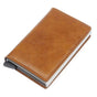 RFID Blocking Leather Card Wallet with Money Clip for Men Credit Holder - Yellow
