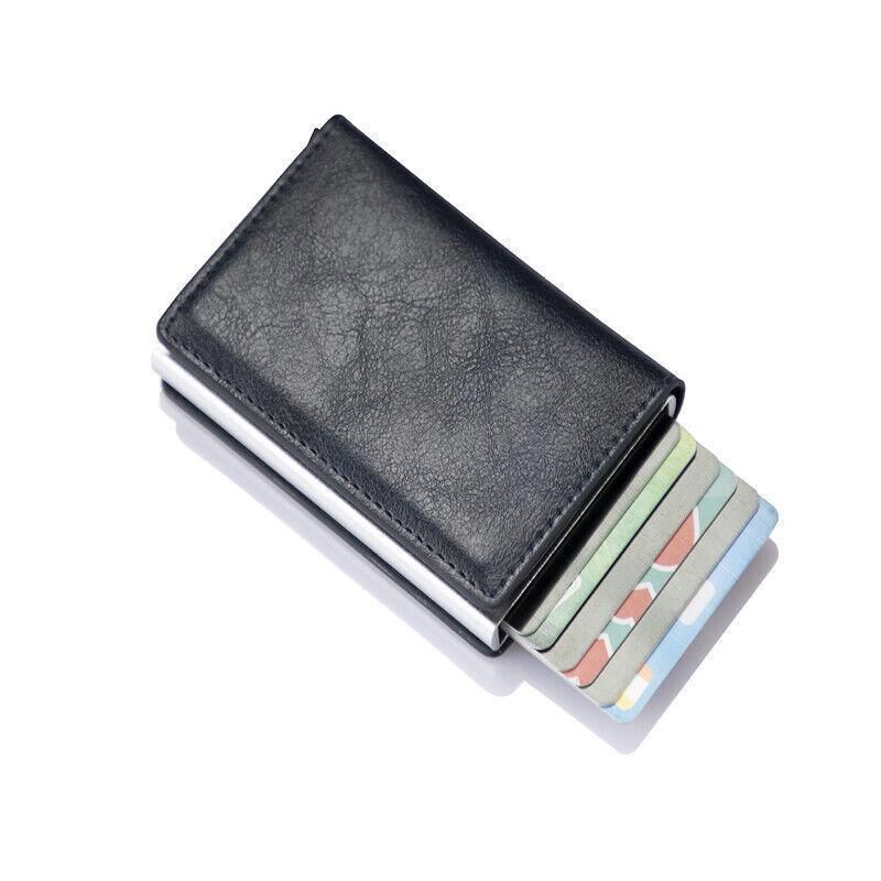 RFID Blocking Leather Card Wallet with Money Clip for Men Credit Holder - Yellow