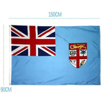 Large Fiji Fijian Flag Pacific Island Heavy Duty Outdoor 90 X 150 CM - 3ft x 5ft - Side View