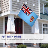 Large Fiji Fijian Flag Pacific Island Heavy Duty Outdoor 90 X 150 CM - 3ft x 5ft - Rear View