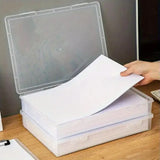 Plastic Transparent Document Organizer Multi-functional Dust-proof Storage Box - Extra Image