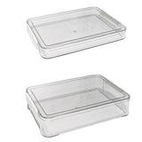 Large Capacity A4 File Storage Box Transparent Plastic Document Organizer Case - Large