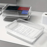 Large Capacity A4 File Storage Box Transparent Plastic Document Organizer Case - Large - 45-Degree Angle