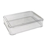 Large Capacity A4 File Storage Box Transparent Plastic Document Organizer Case - Large