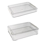 Large Capacity A4 File Storage Box Transparent Plastic Document Organizer Case - Small