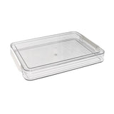 Large Capacity A4 File Storage Box Transparent Plastic Document Organizer Case - Small - Rear View