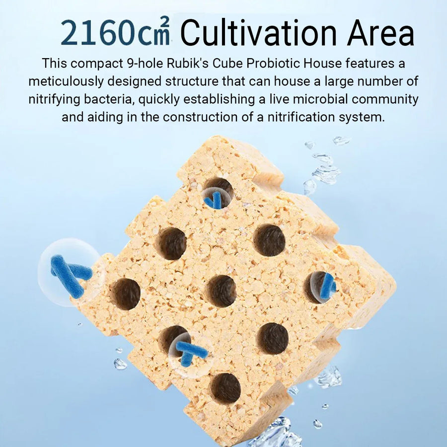 10PCS 3D Bacterial Cultivation Cubes Aquarium Bio Filter Media Fish Tank Clean